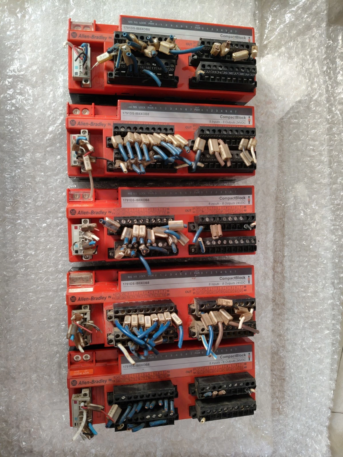 (LOT OF 5PCS) ALLEN BRADLEY 1791DS-IB8OB8 DEVICENET DIGITAL I/O MODULE TESTED OK